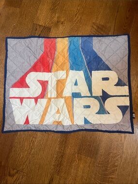 Star Wars Quilted Pillow Sham with White, Red, Orange, Blue, Navy Accents